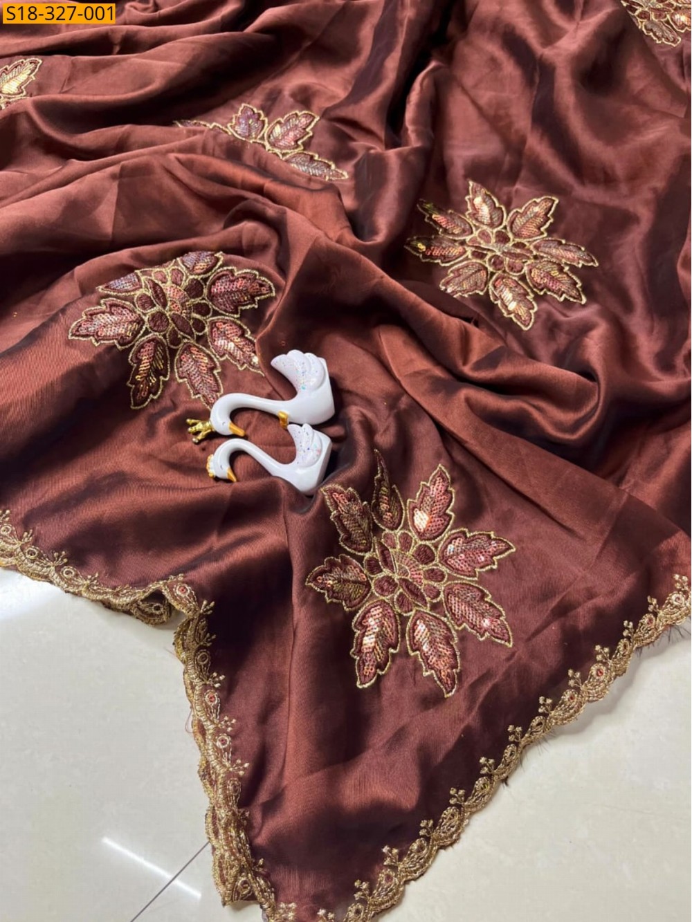 Brown Fancy Rangoli Silk Saree Brown Fancy Rangoli Silk Saree