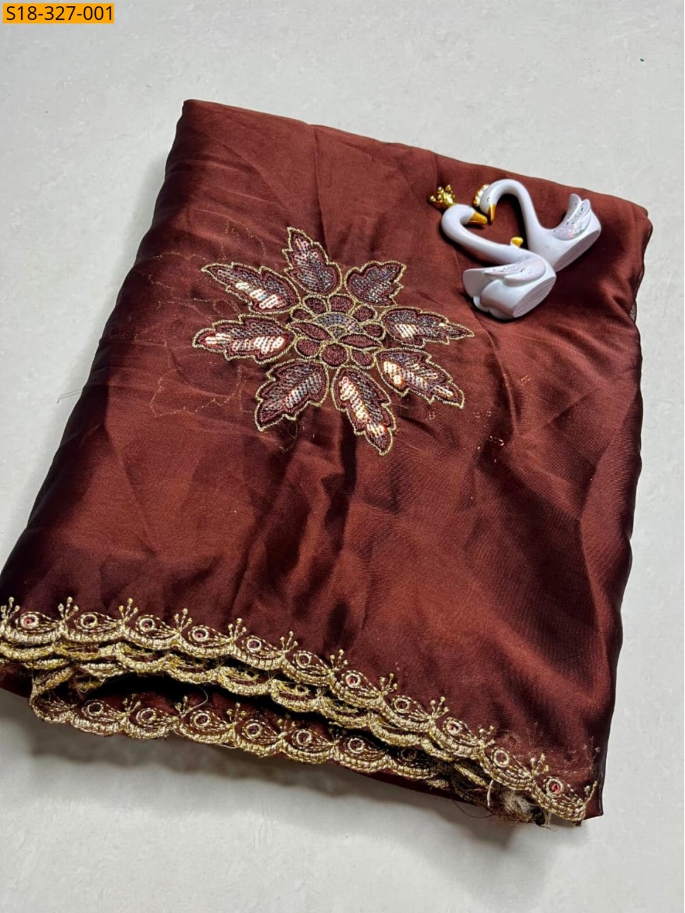 Brown Fancy Rangoli Silk Saree Brown Fancy Rangoli Silk Saree