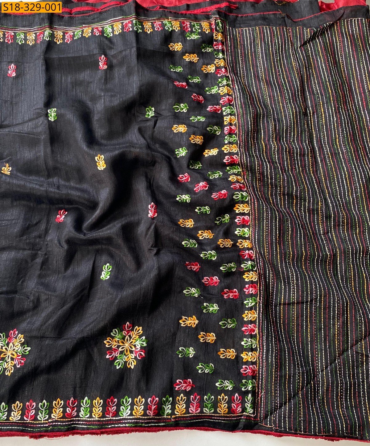 Black Fancy tussar Silk sarees