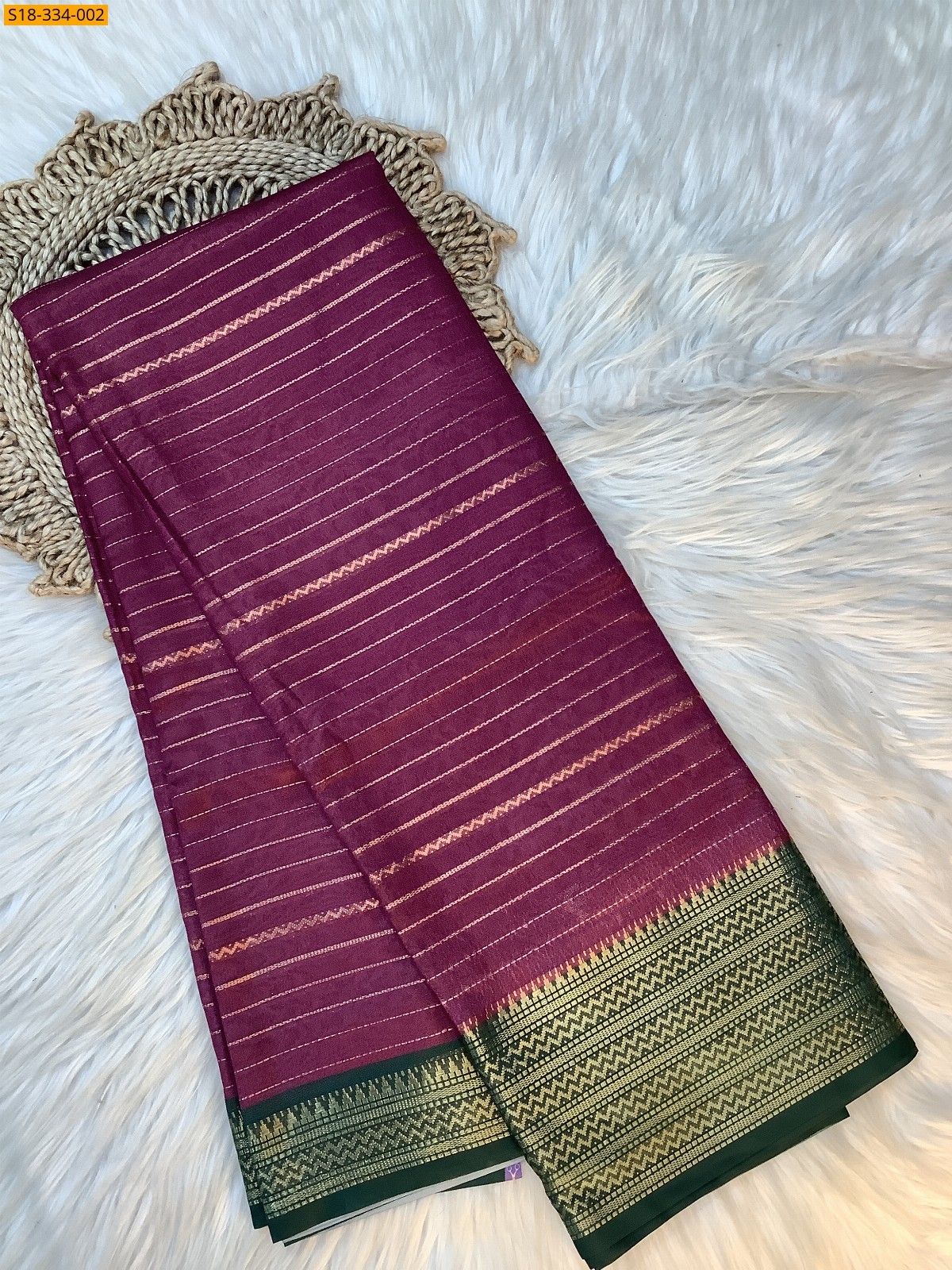 Wine Fancy mysore warm silk saree