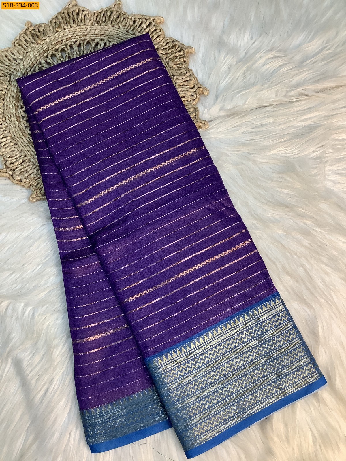 Purple Fancy mysore warm silk saree