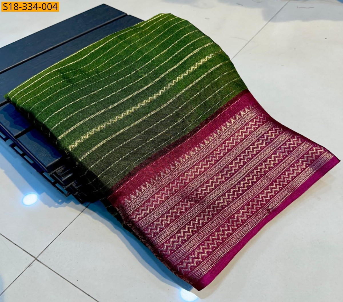 Green Fancy mysore silk saree