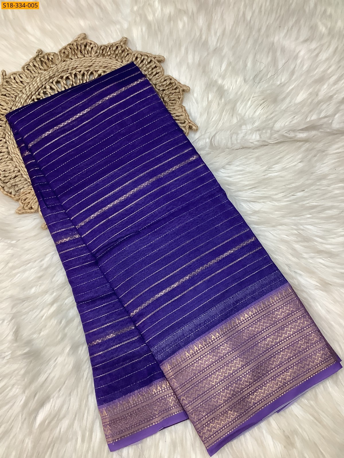 Purple Fancy mysore warm silk saree