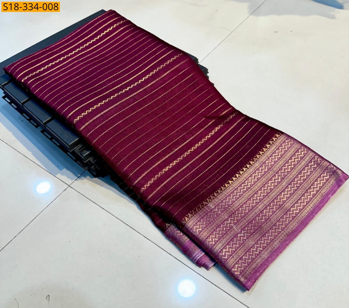 Maroon Fancy mysore silk saree