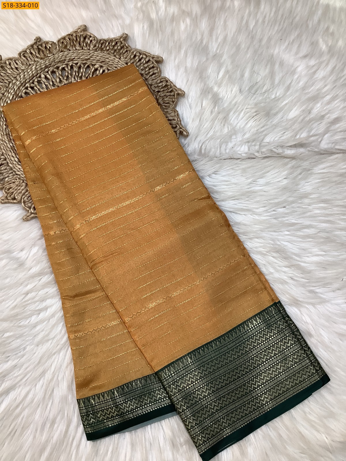 Yellow Fancy mysore warm silk saree
