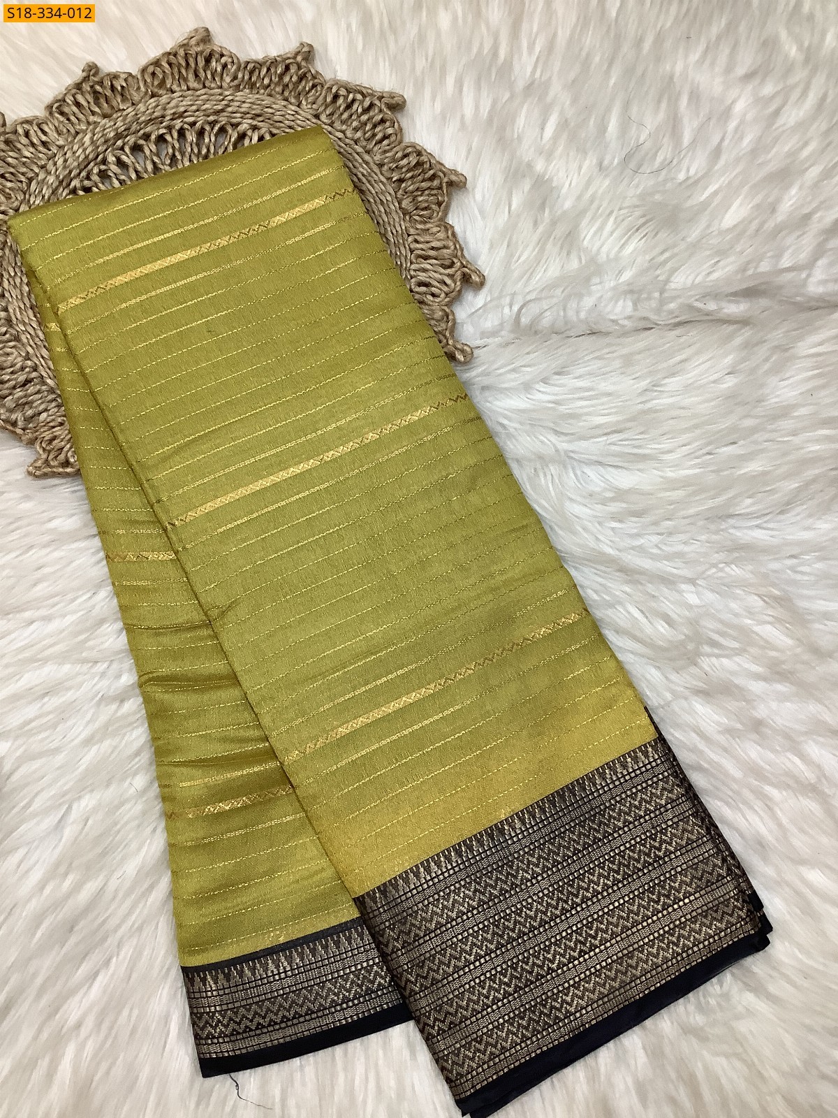 Green Fancy mysore warm silk saree