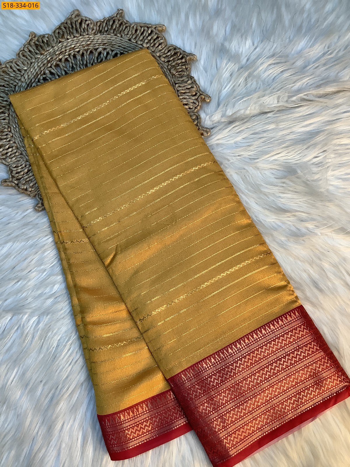 Yellow Fancy mysore warm silk saree