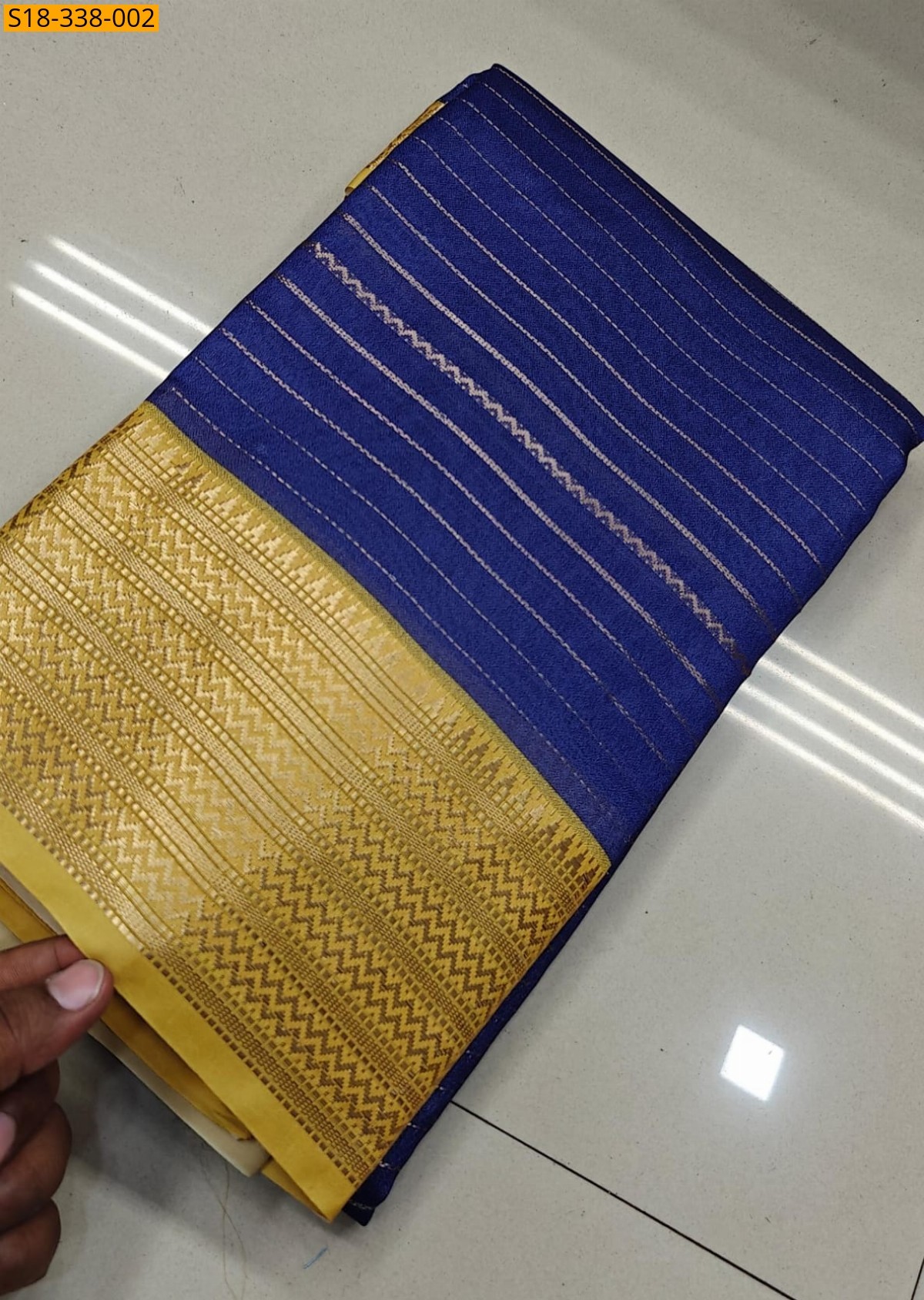 Blue Fancy mysore warm silk sarees