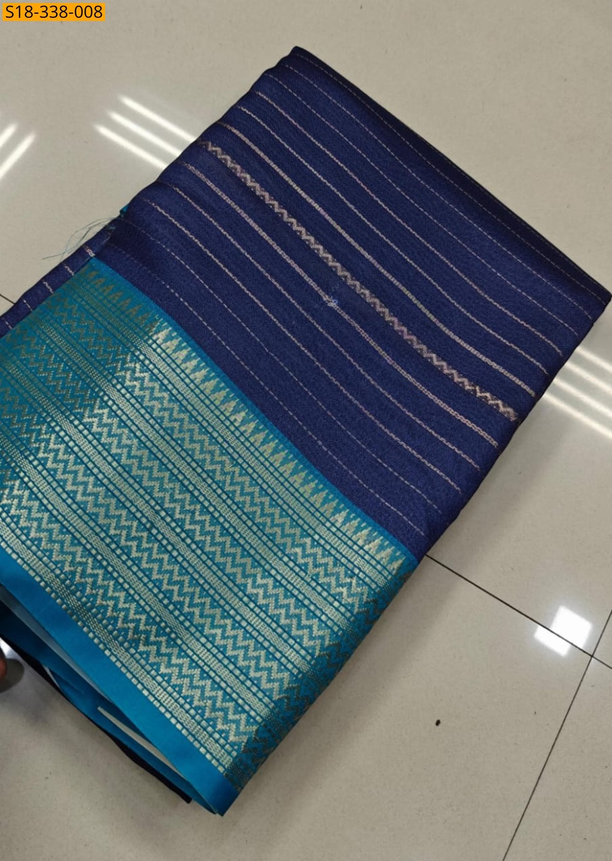 Navy blue Fancy mysore warm silk sarees