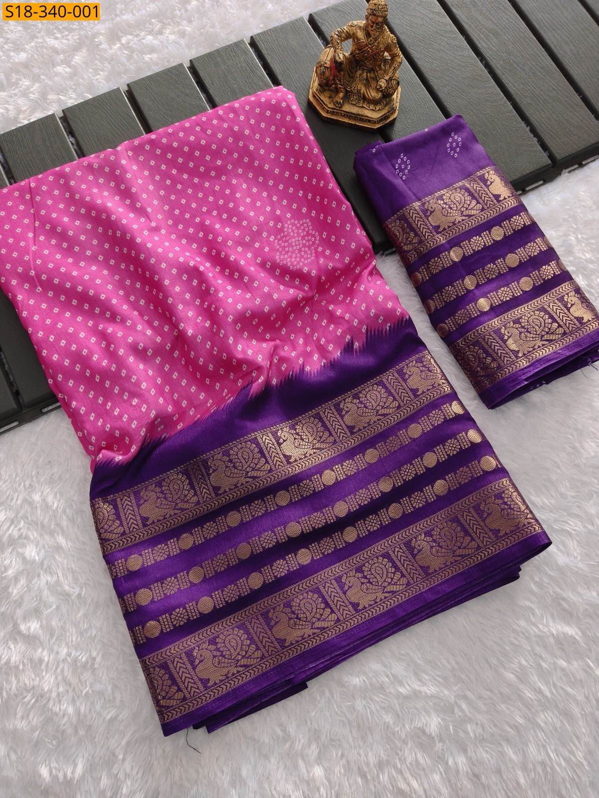 Pink Fancy matka silk sarees