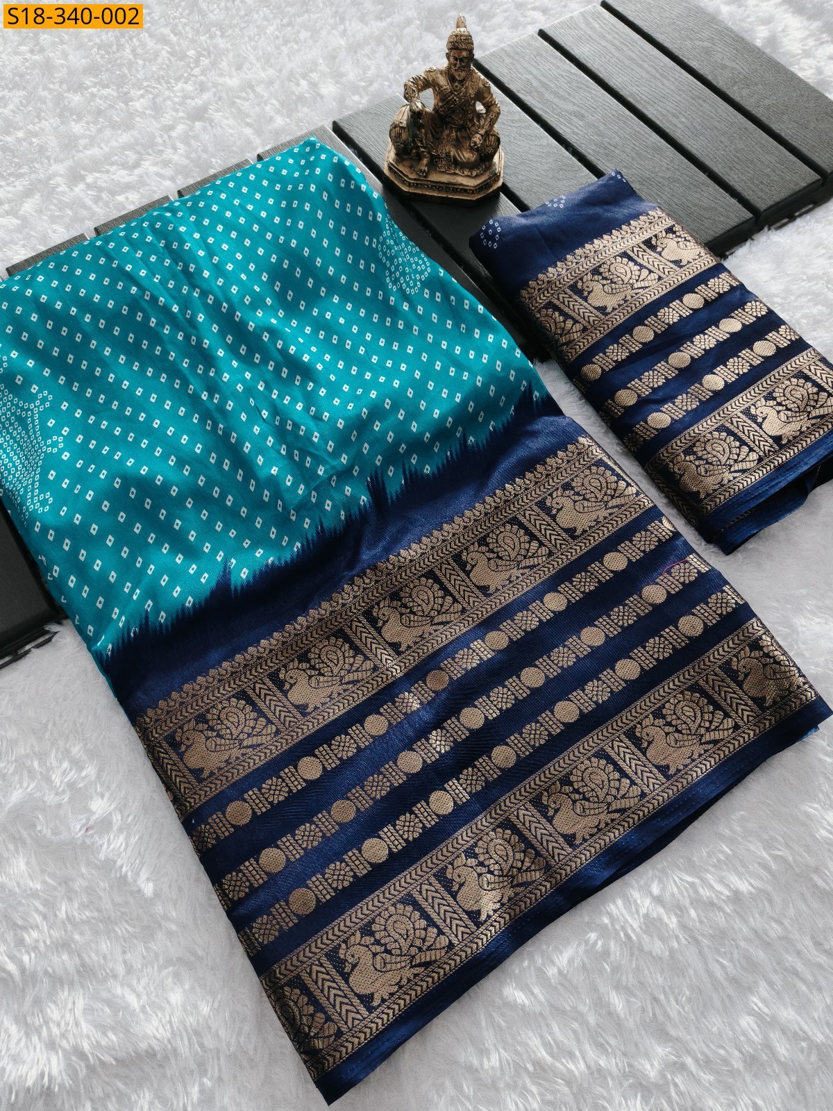 Blue Fancy matka silk sarees