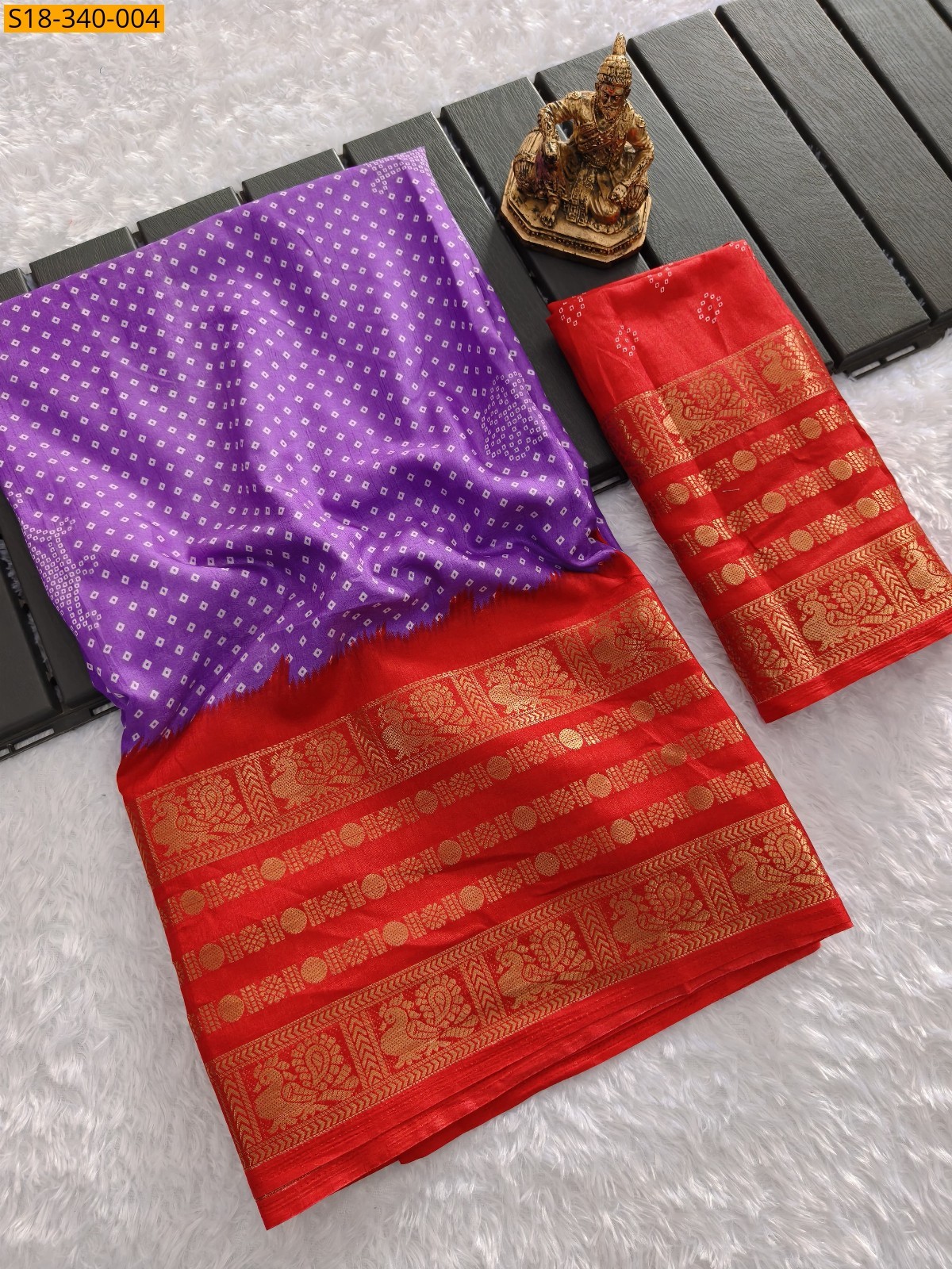Purple Fancy matka silk sarees