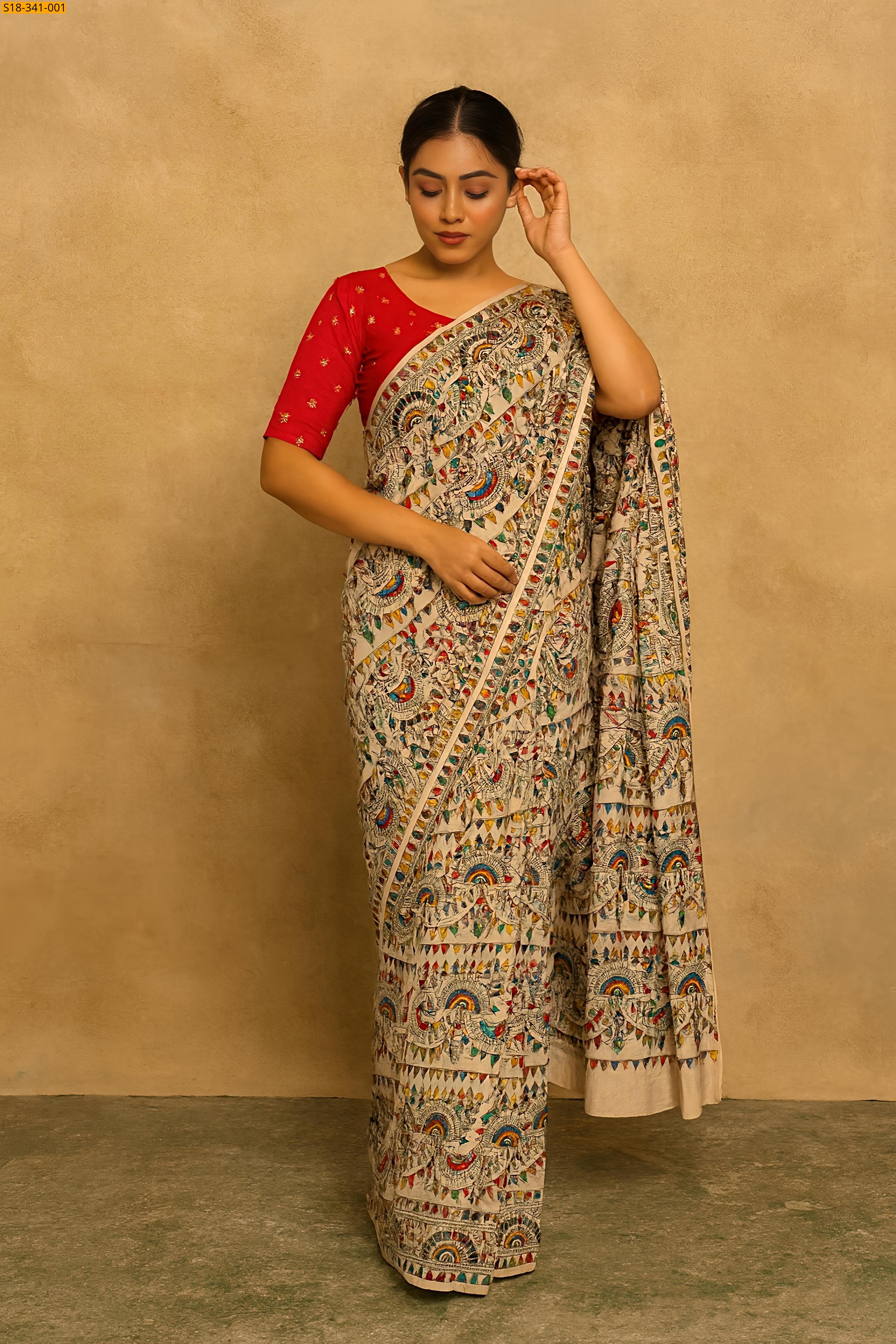 Half white Fancy Georgette silk sarees
