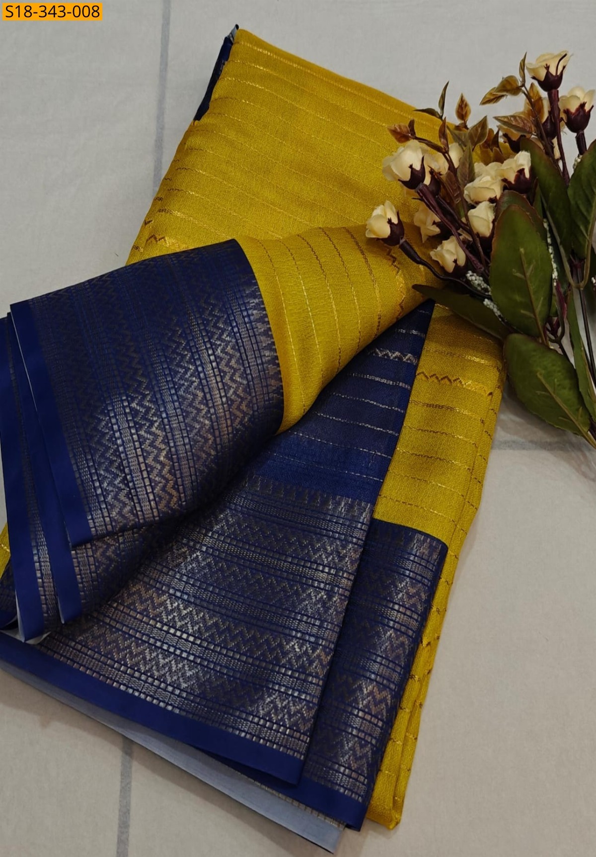Yellow Fancy Mysore warm silk sarees 