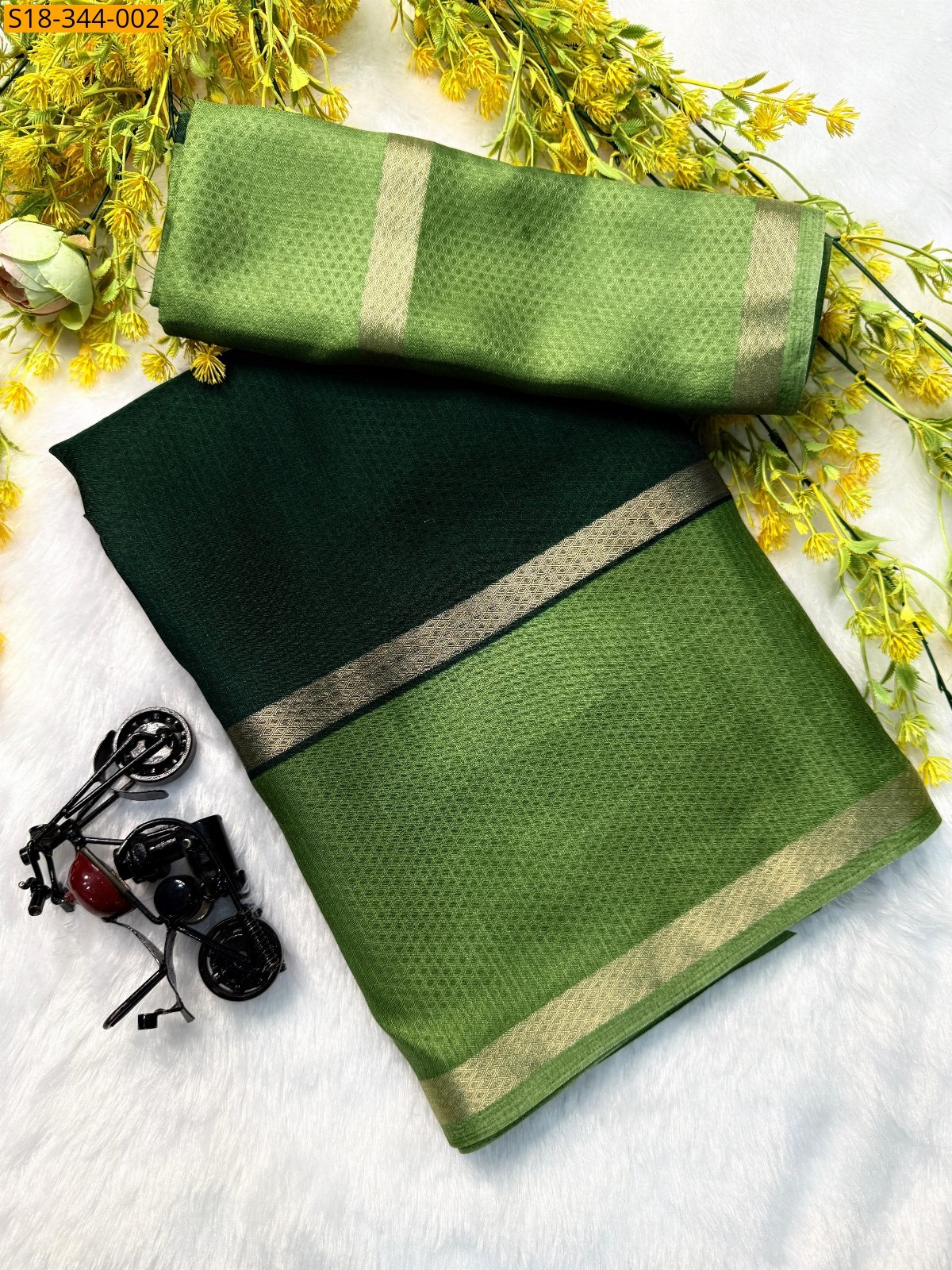 Green Fancy warm silk sarees 