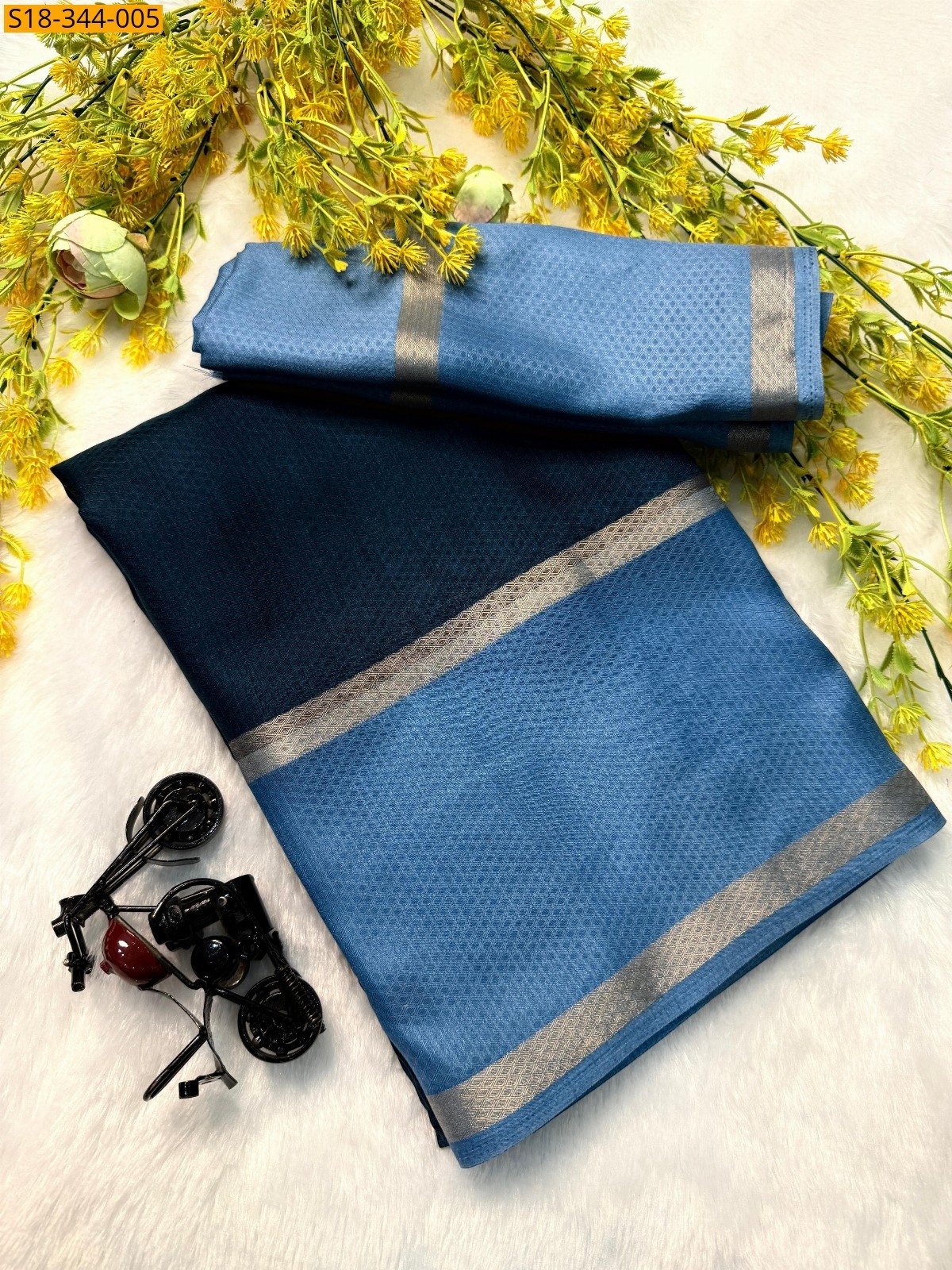 Navy blue Fancy warm silk sarees 