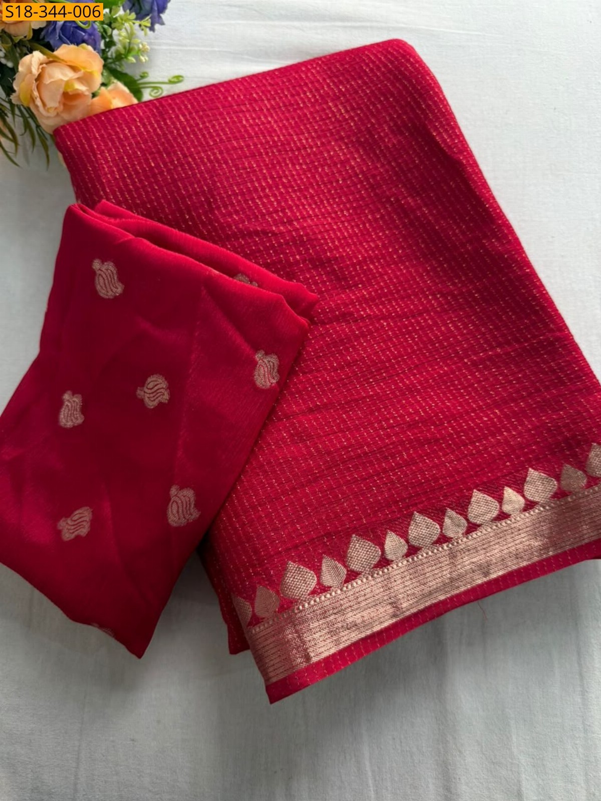 Pink Fancy Chinnon Viscose Saree