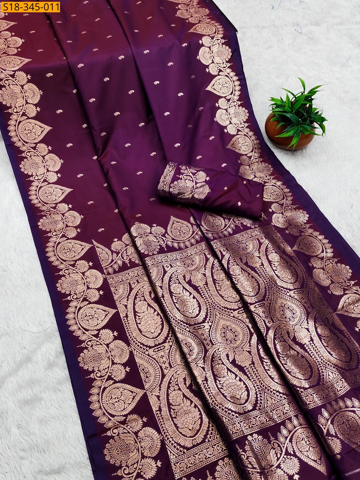 Magenta Fancy banarasi soft silk sarees