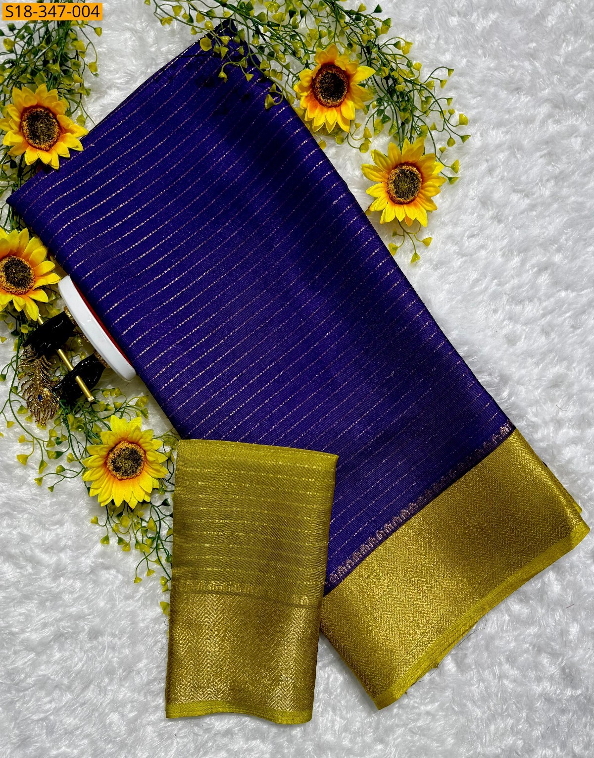 Violet Beautiful dola silk saree