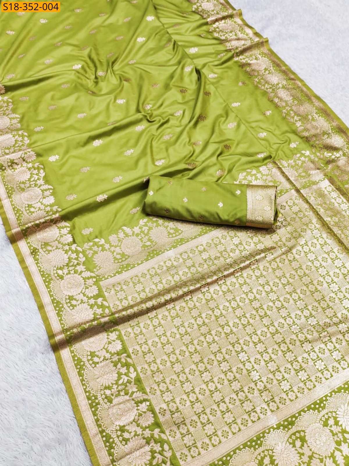 Green Fancy Banarasi Silk Saree