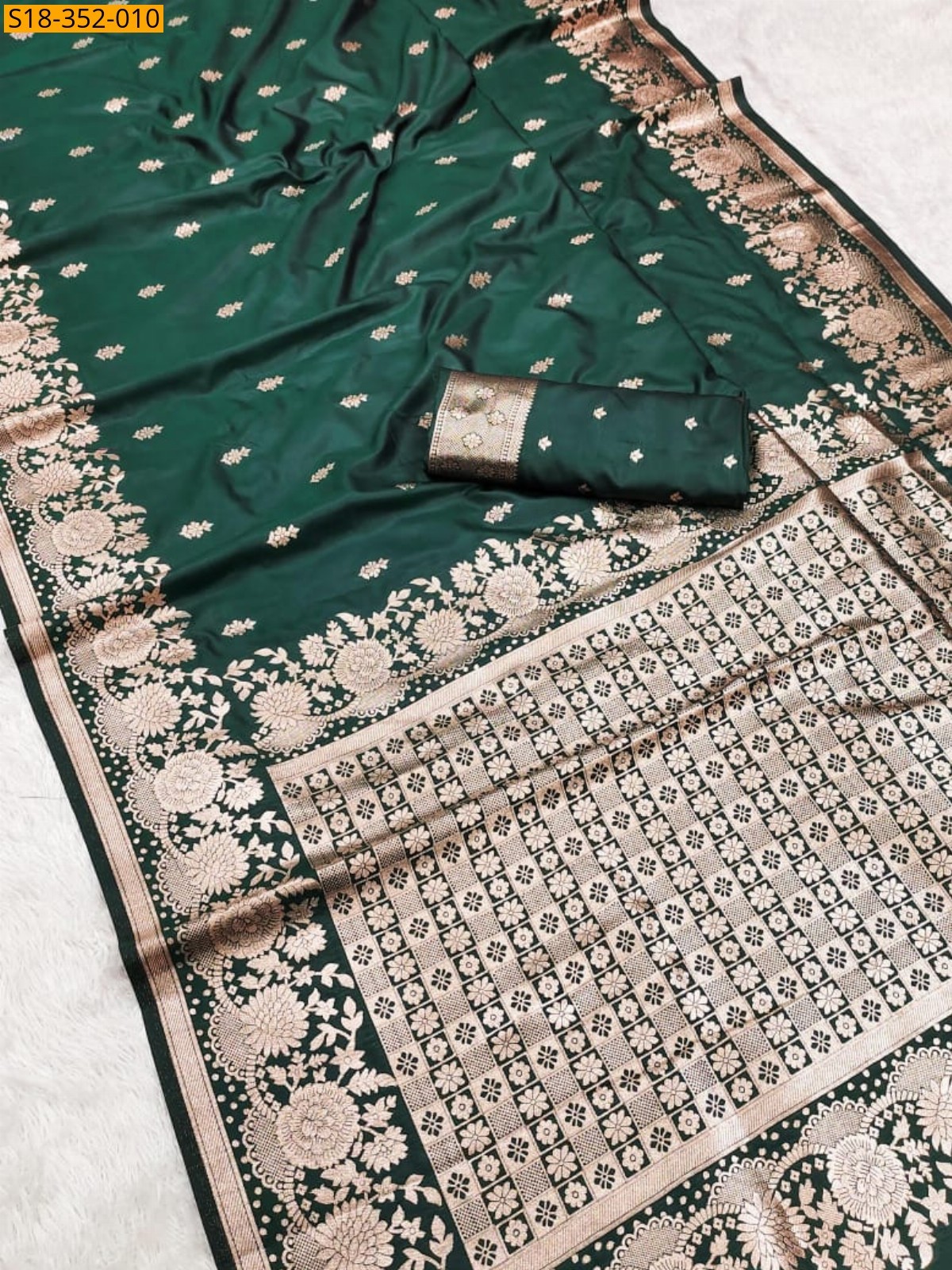 Green Fancy Banarasi Silk Saree