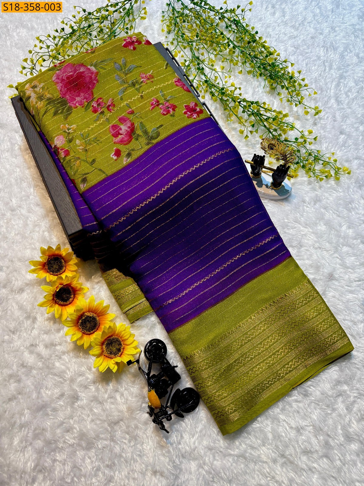 Violet Fancy Mysore Silk Saree