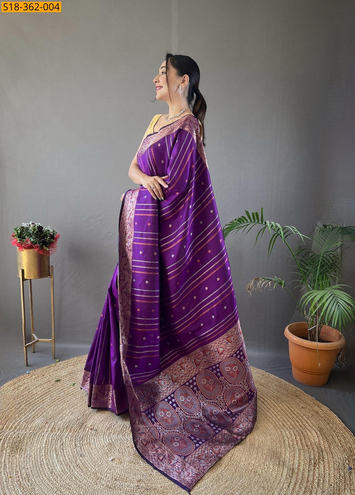 Violet Fancy Soft Silk saree