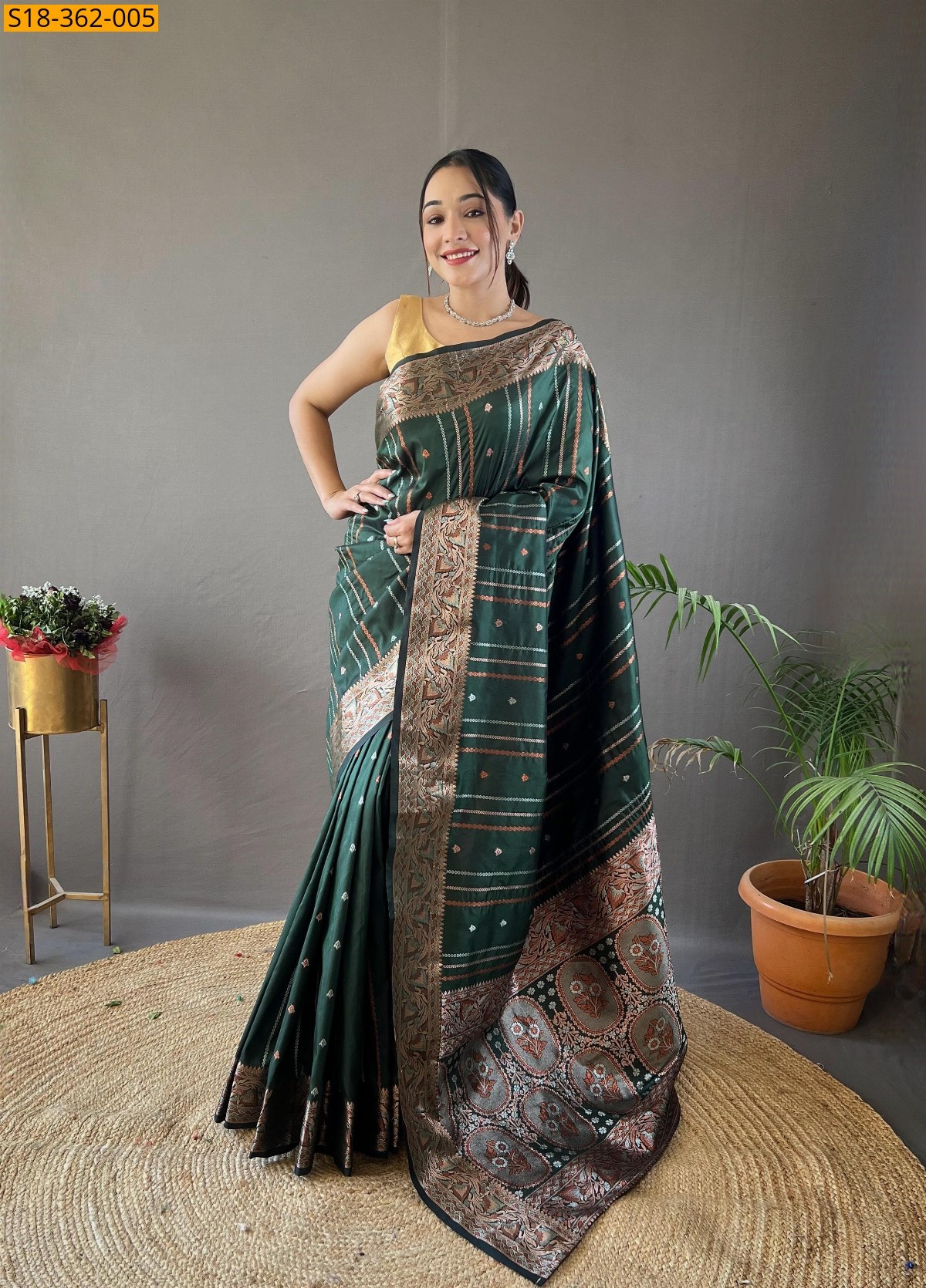 Green Fancy Soft Silk saree