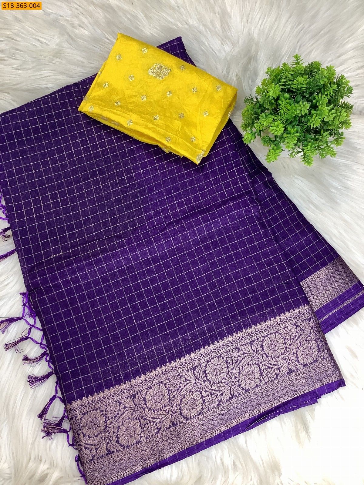 Fancy Dola Silk Saree - Purple Fancy Dola Silk Saree - Purple