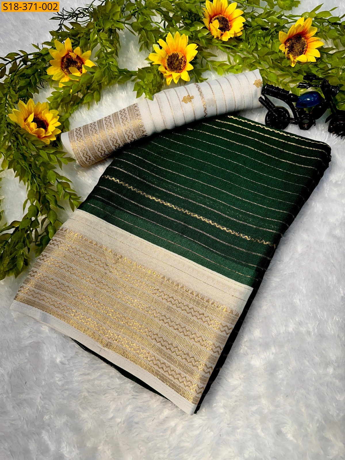 Green Fancy mysore silk saree