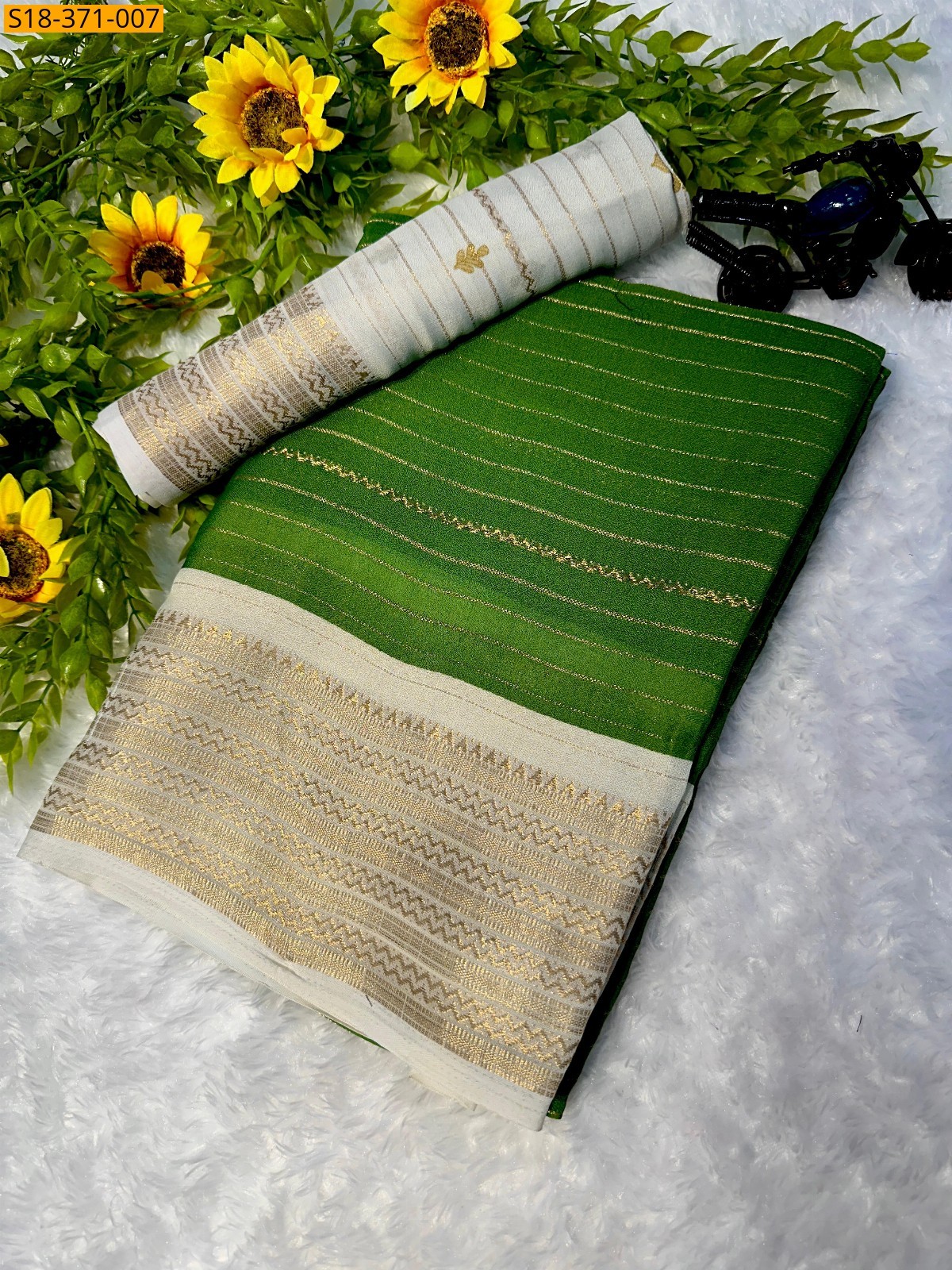 Green Fancy mysore silk saree