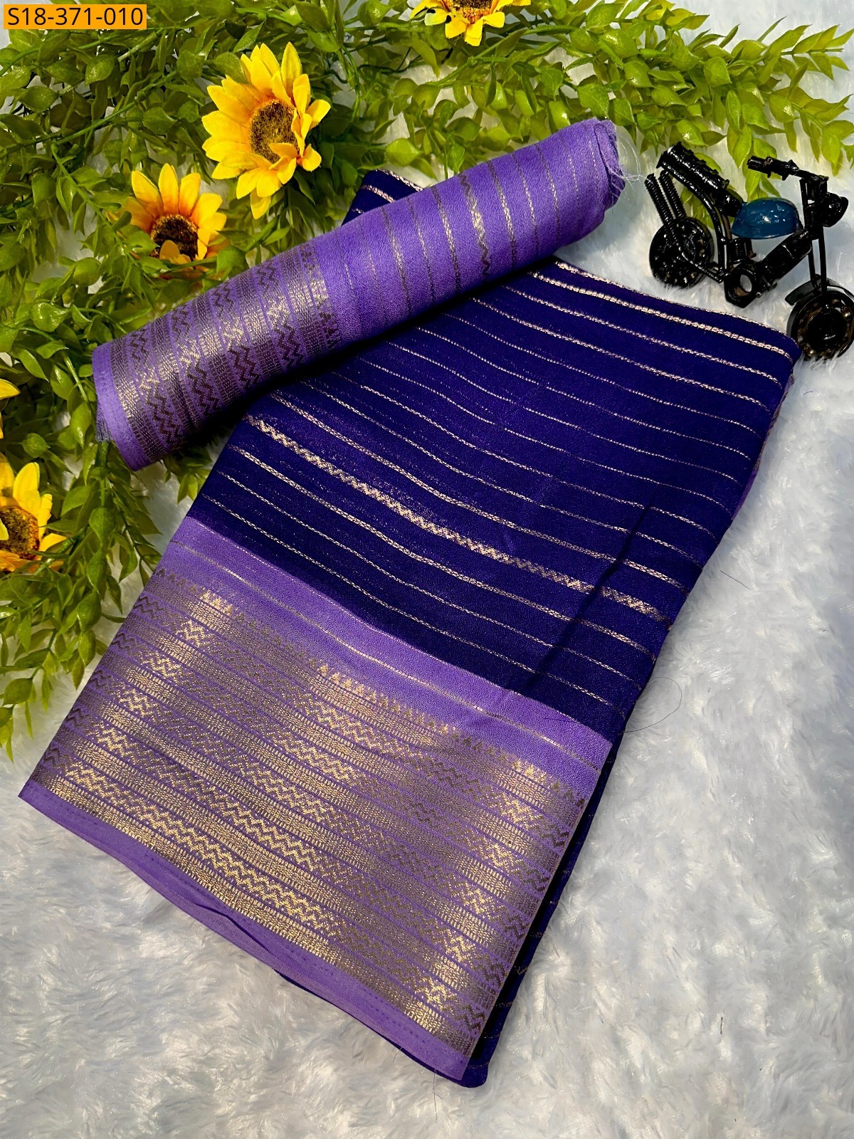 Purple Fancy mysore silk saree