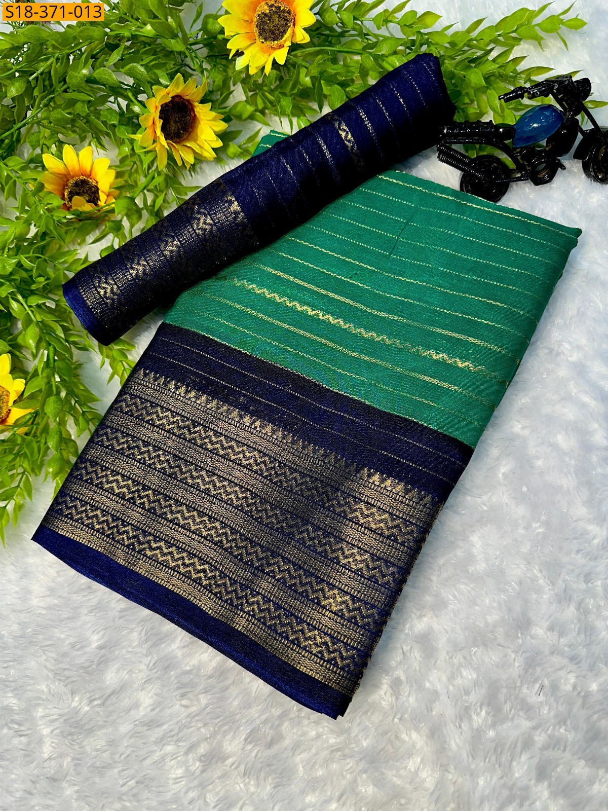 Green Fancy mysore silk saree
