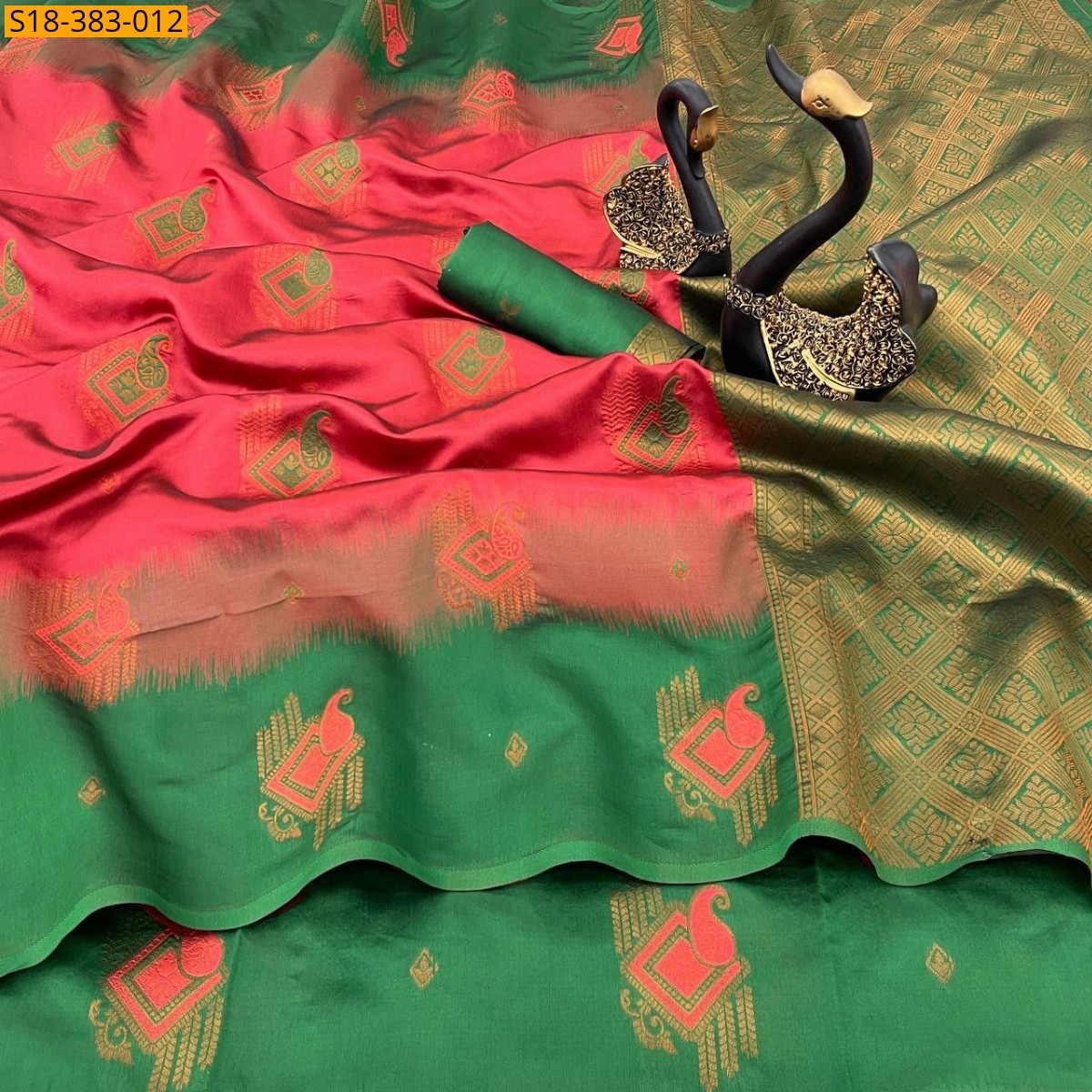 Red Fancy Kubera pattu Sarees