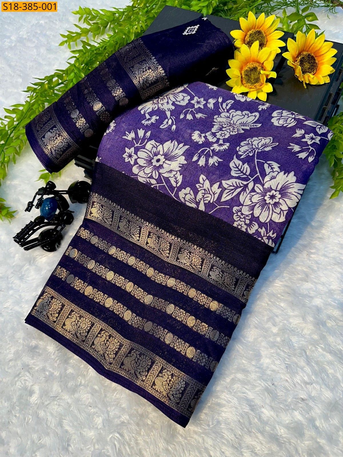 Purple Fancy Dola silk sarees