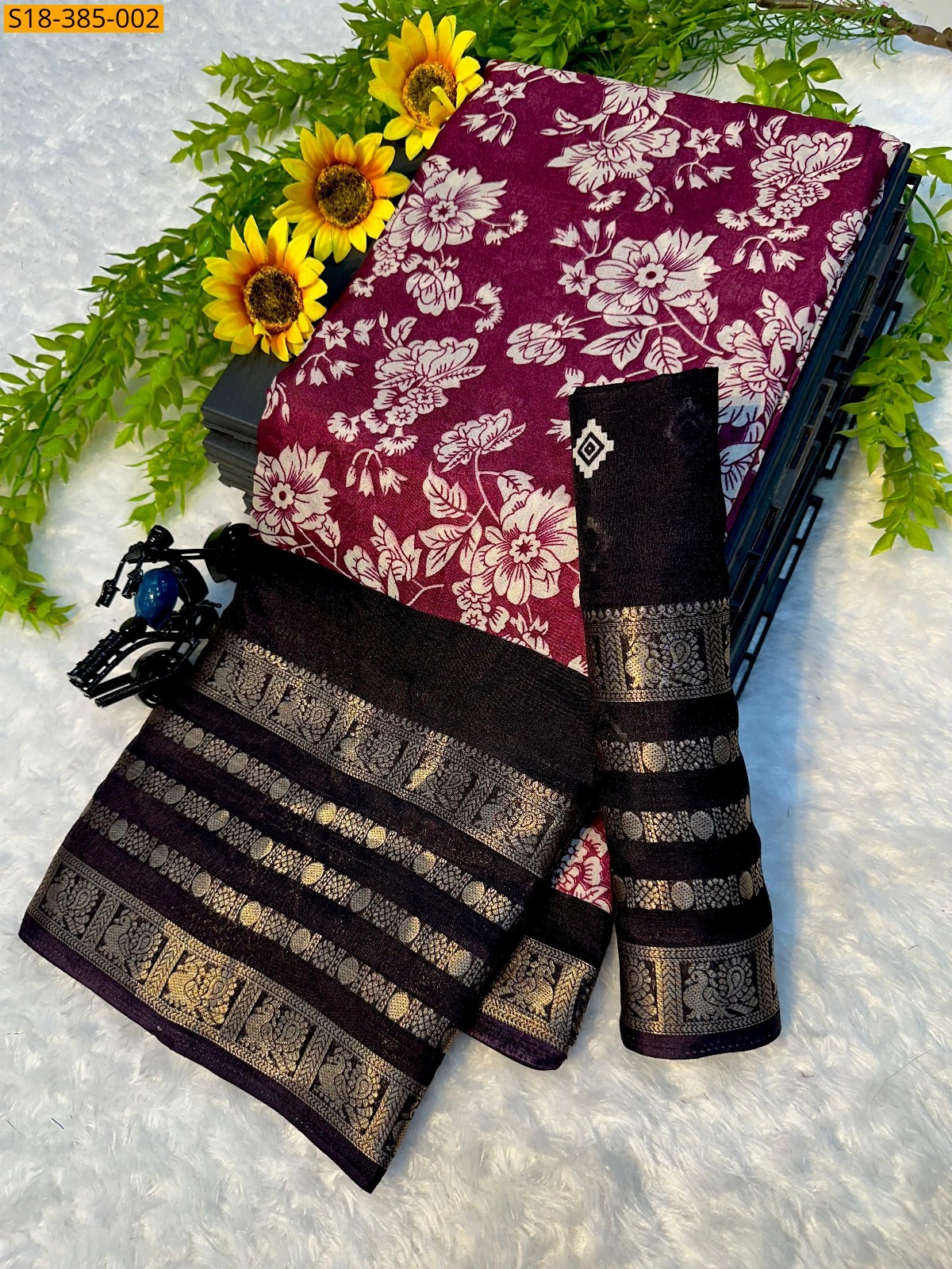 Maroon Fancy Dola silk sarees