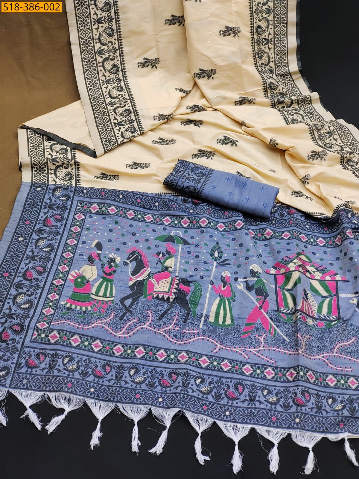Sandal  Fancy Raw Silk sarees