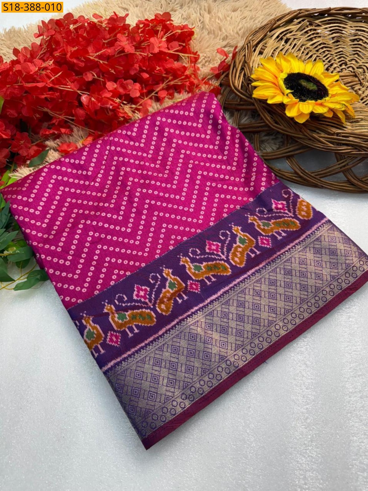 Pink Fancy mul mul cotton saree