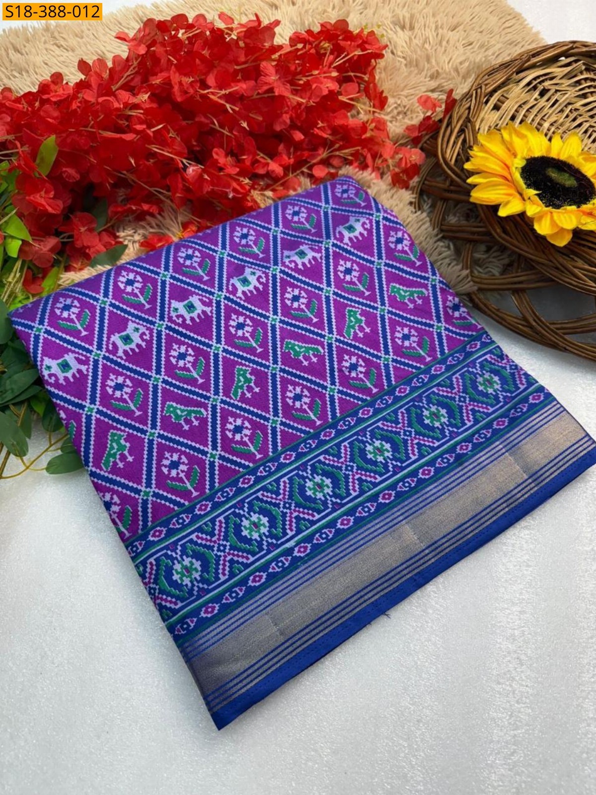 Magenta Fancy mul mul cotton saree