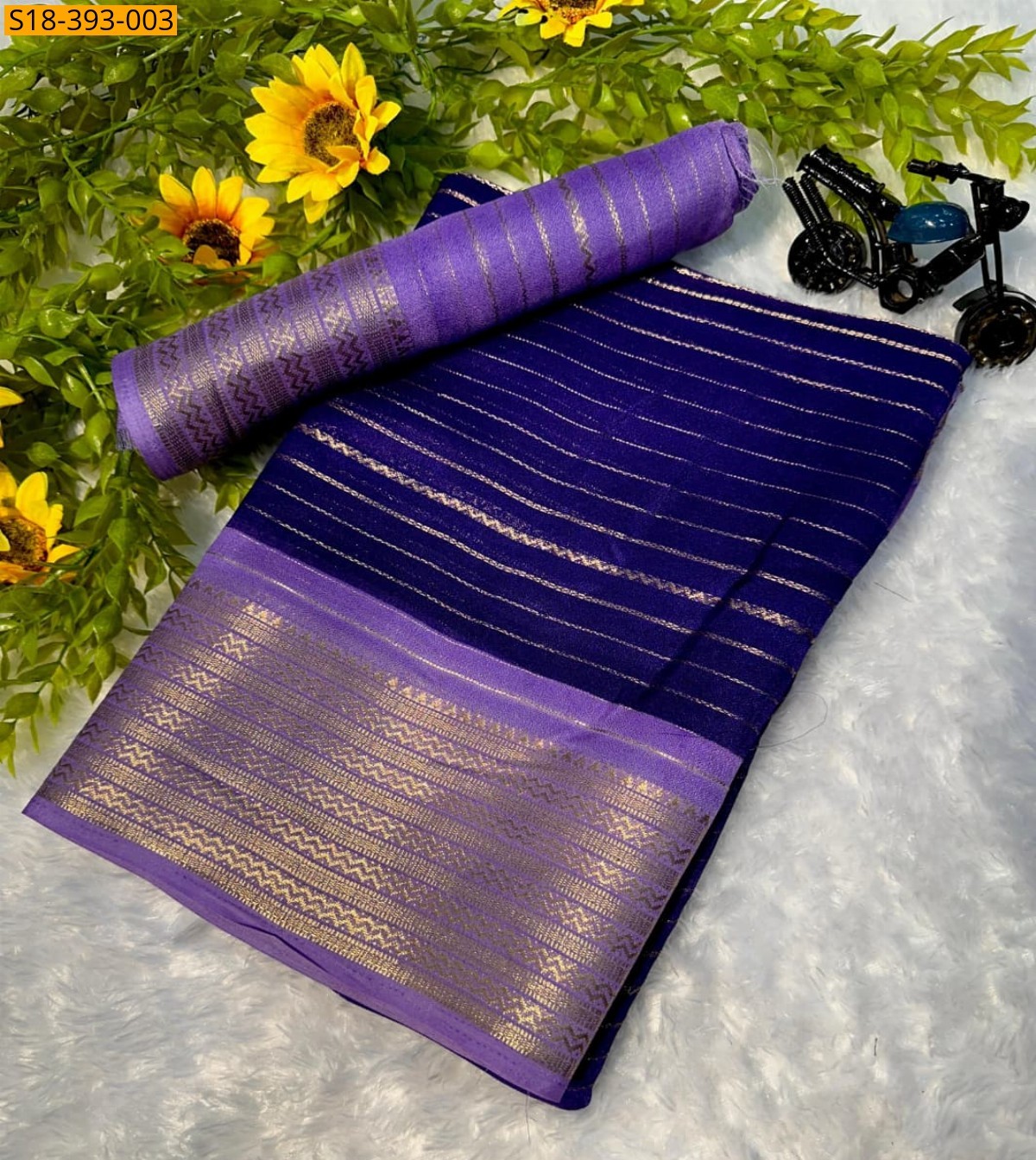 Violet Fancy mysore silk saree