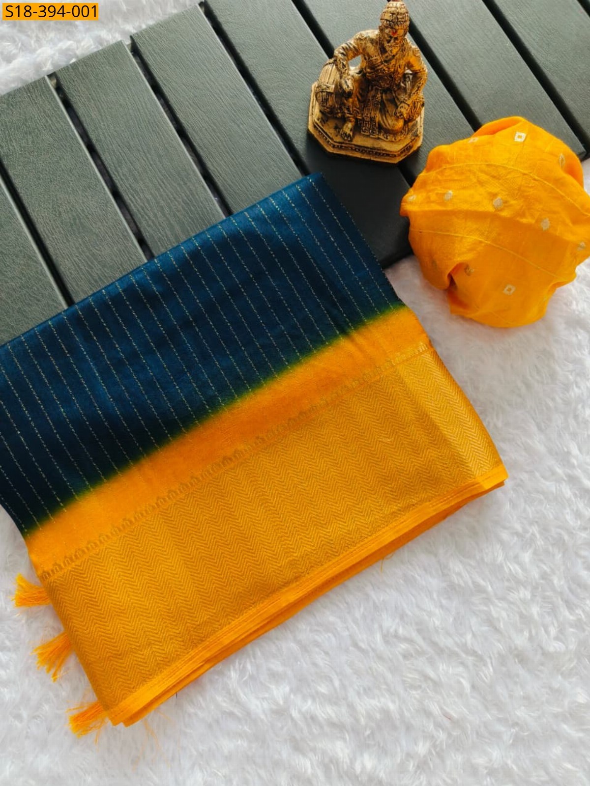 Navy Blue Fancy riko zari saree saree
