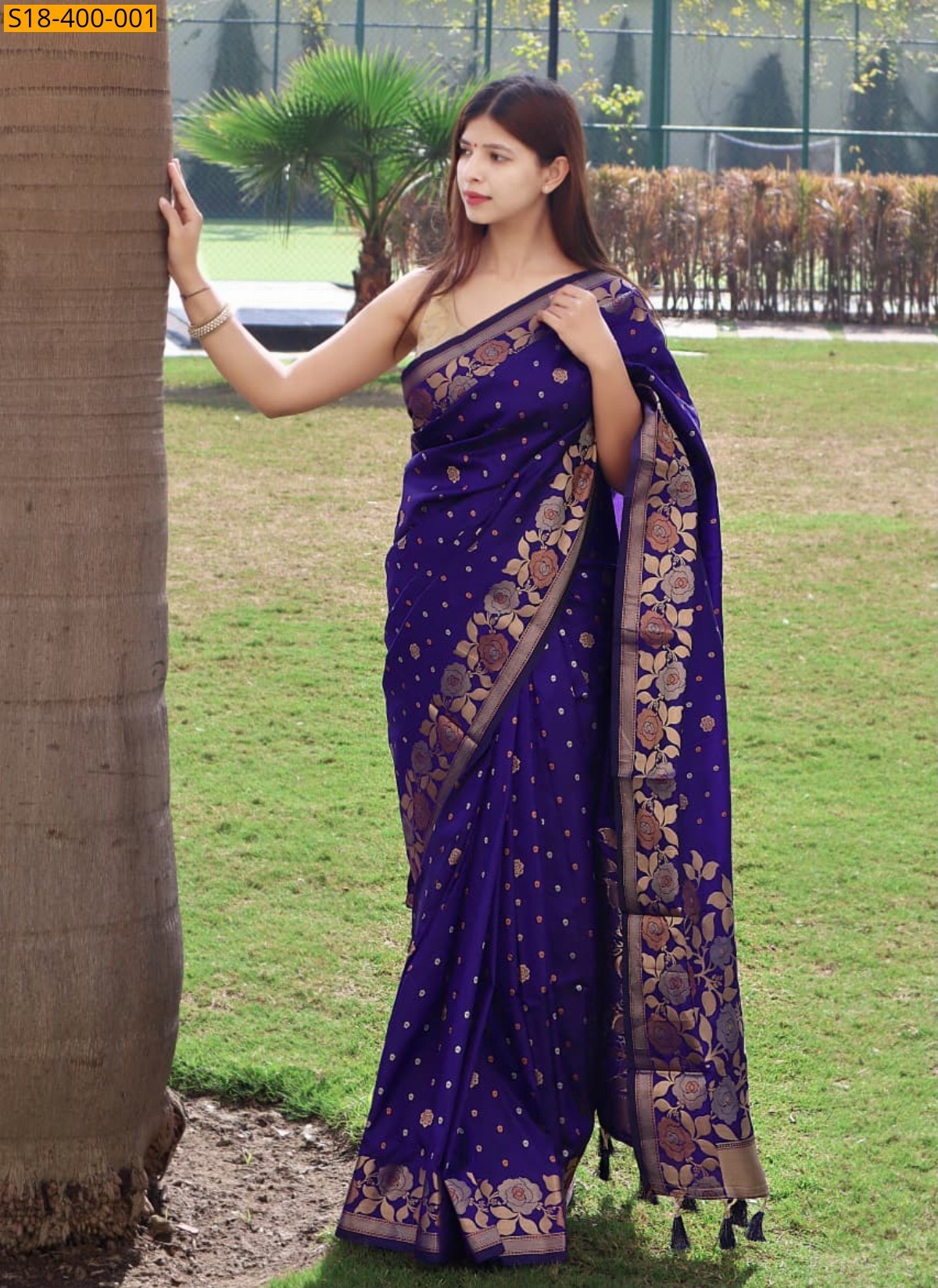 Violet Fancy tussar silk sarees