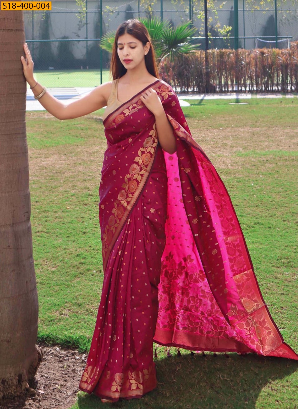 Pink Fancy tussar silk sarees