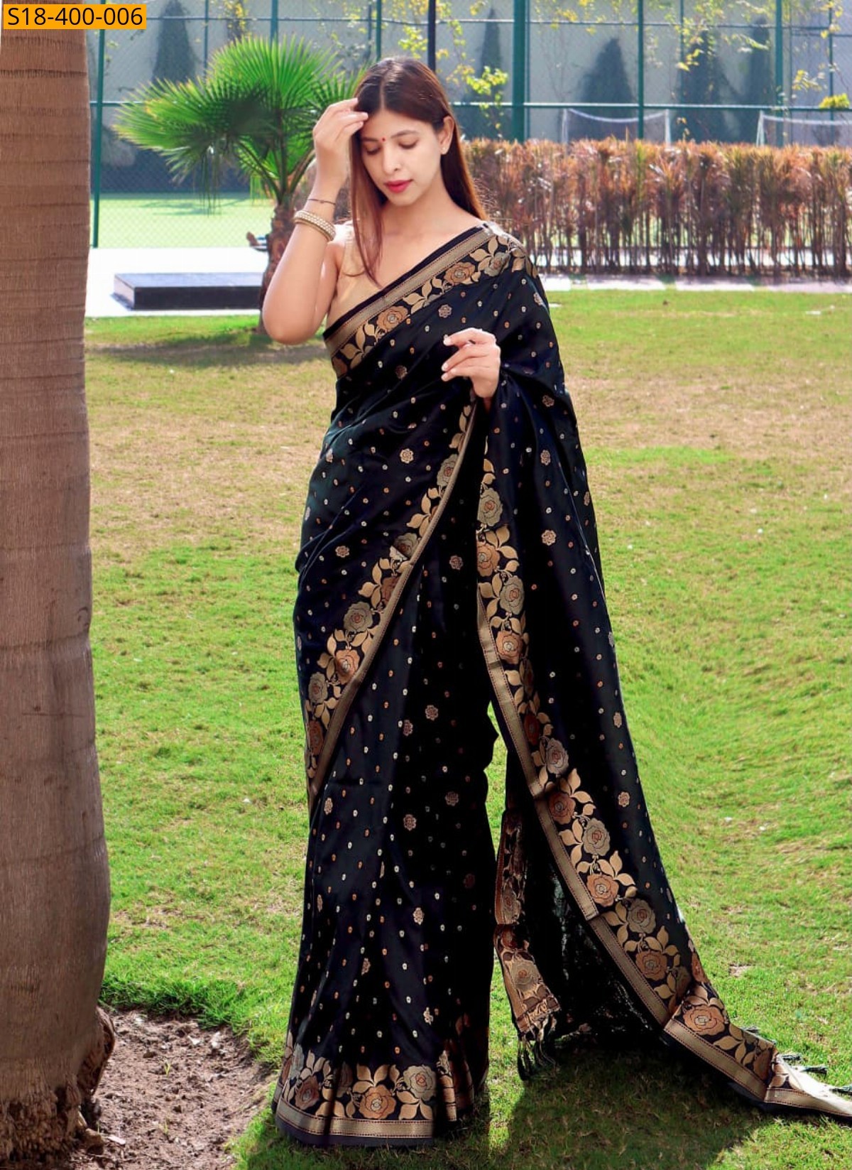 Black Fancy tussar silk sarees
