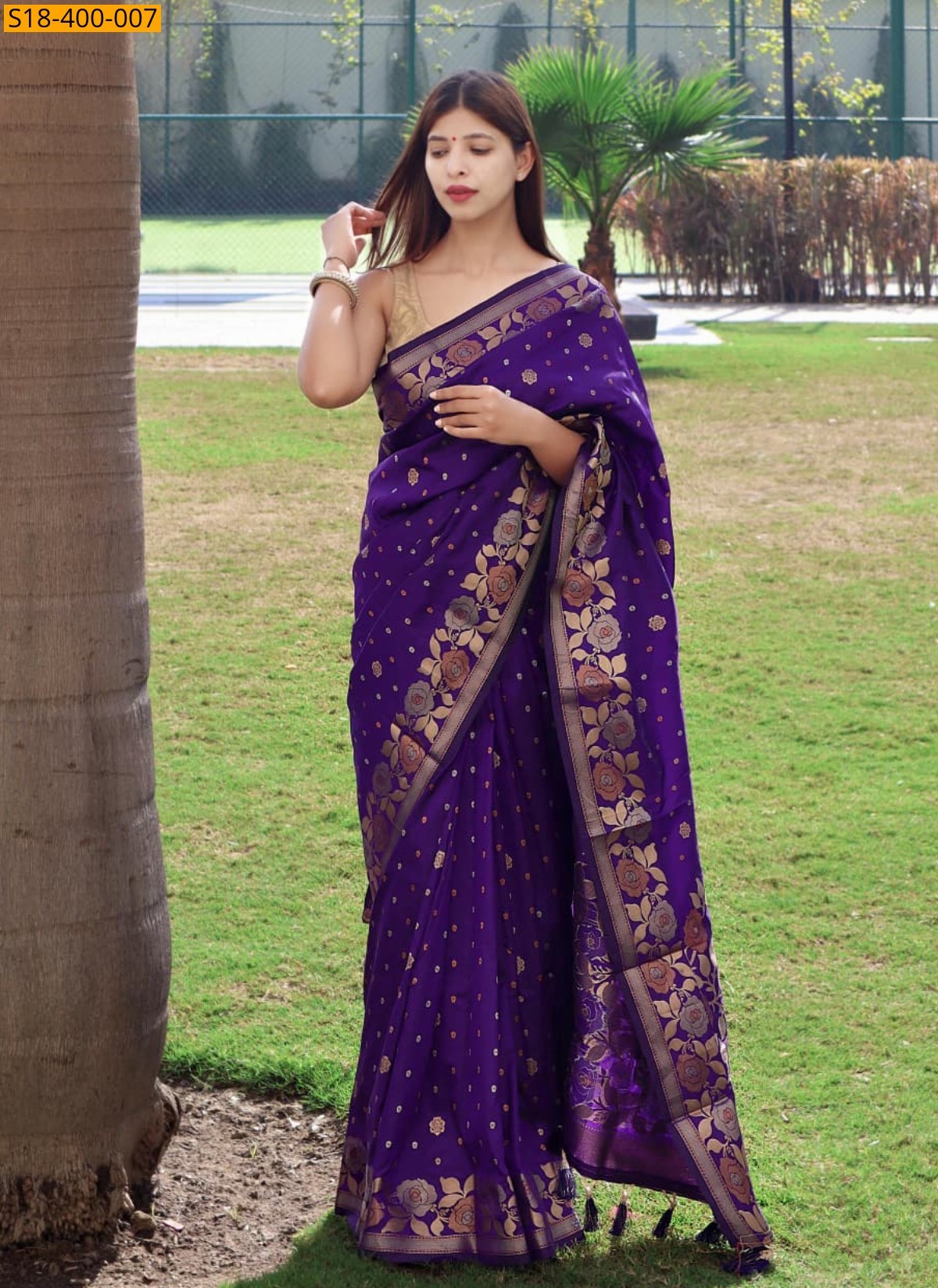 Violet Fancy tussar silk sarees