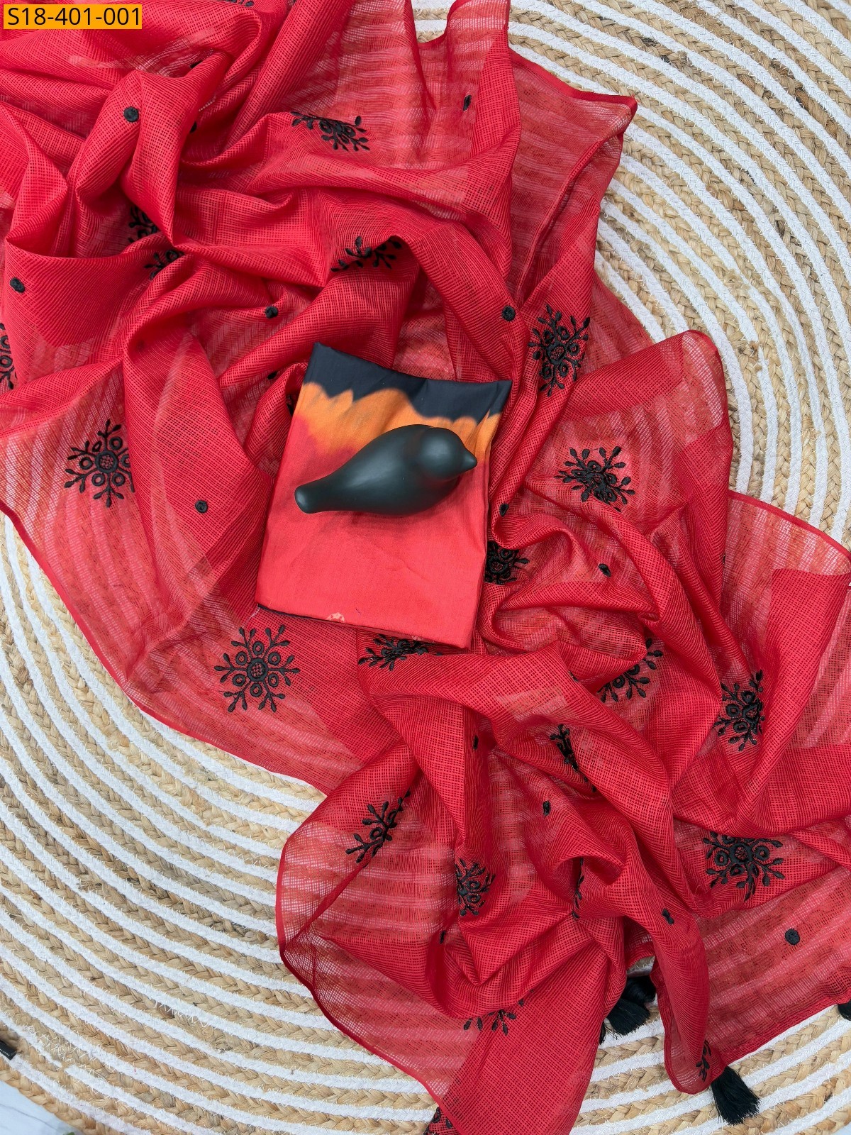 Red Fancy kota doriya sarees