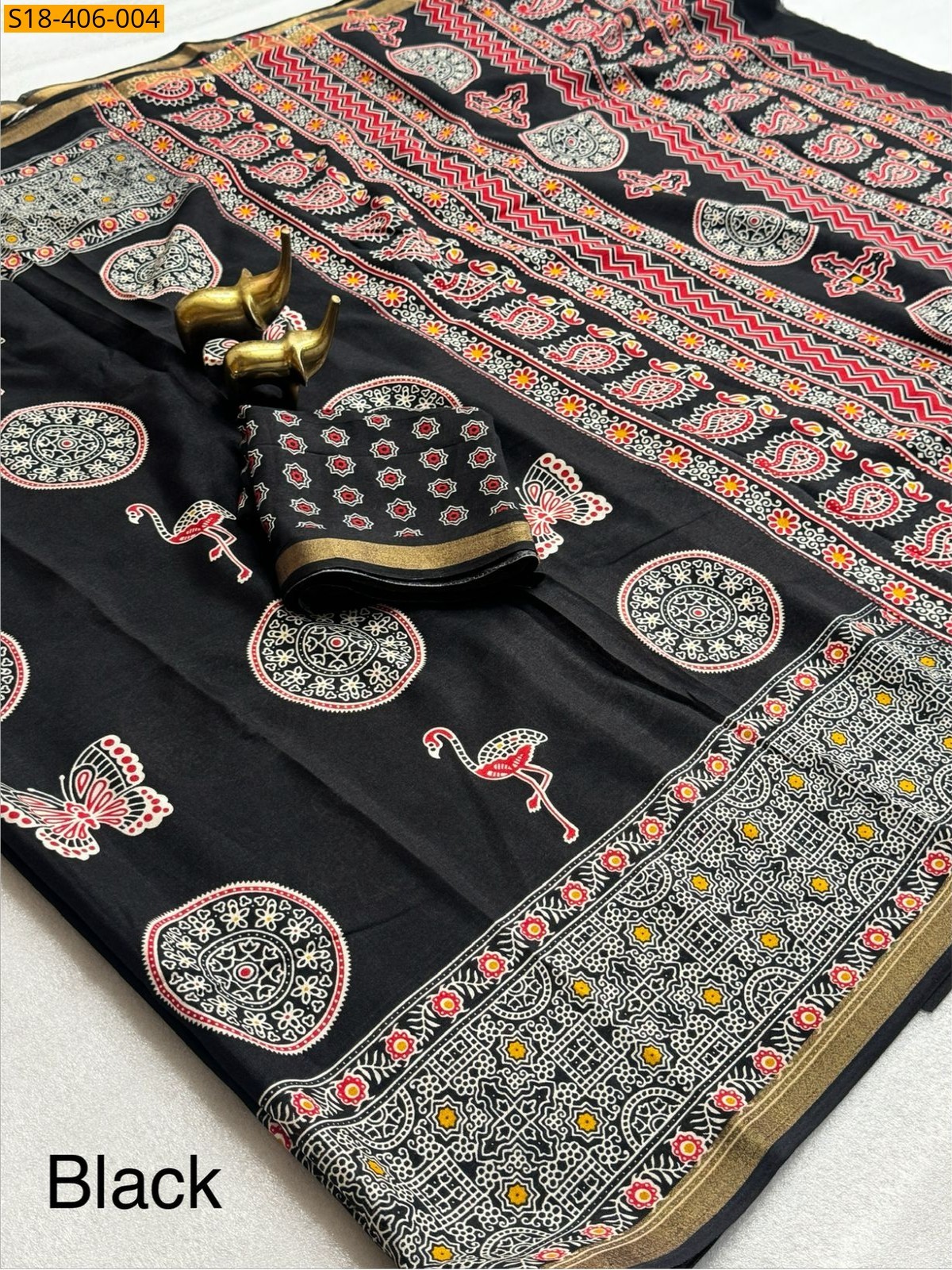 Blue Fancy Soft Mulcotton Saree