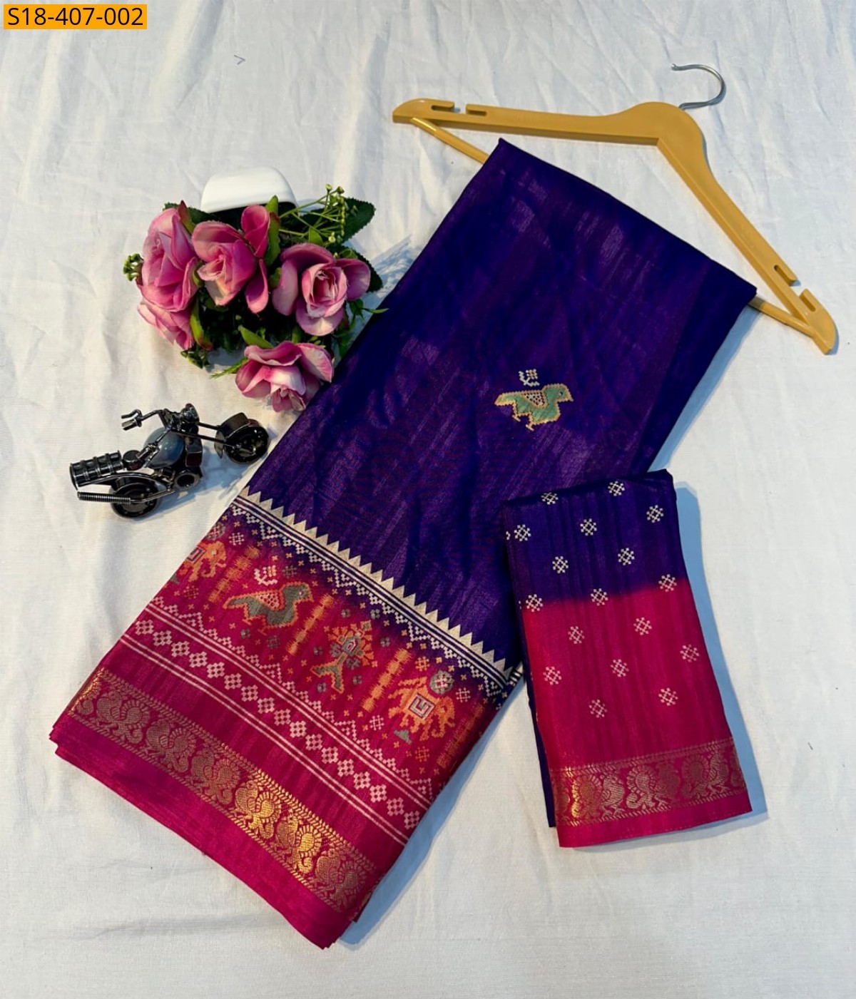 Violet Fancy Dola silk saree