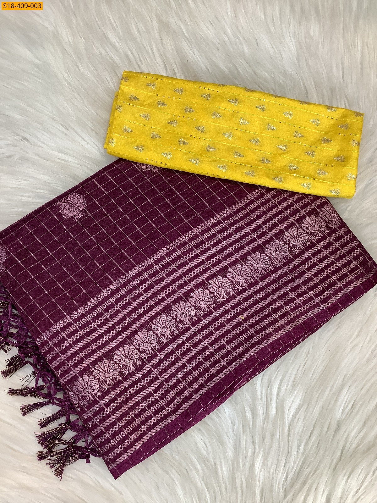 Maroon Fancy Dola silk saree