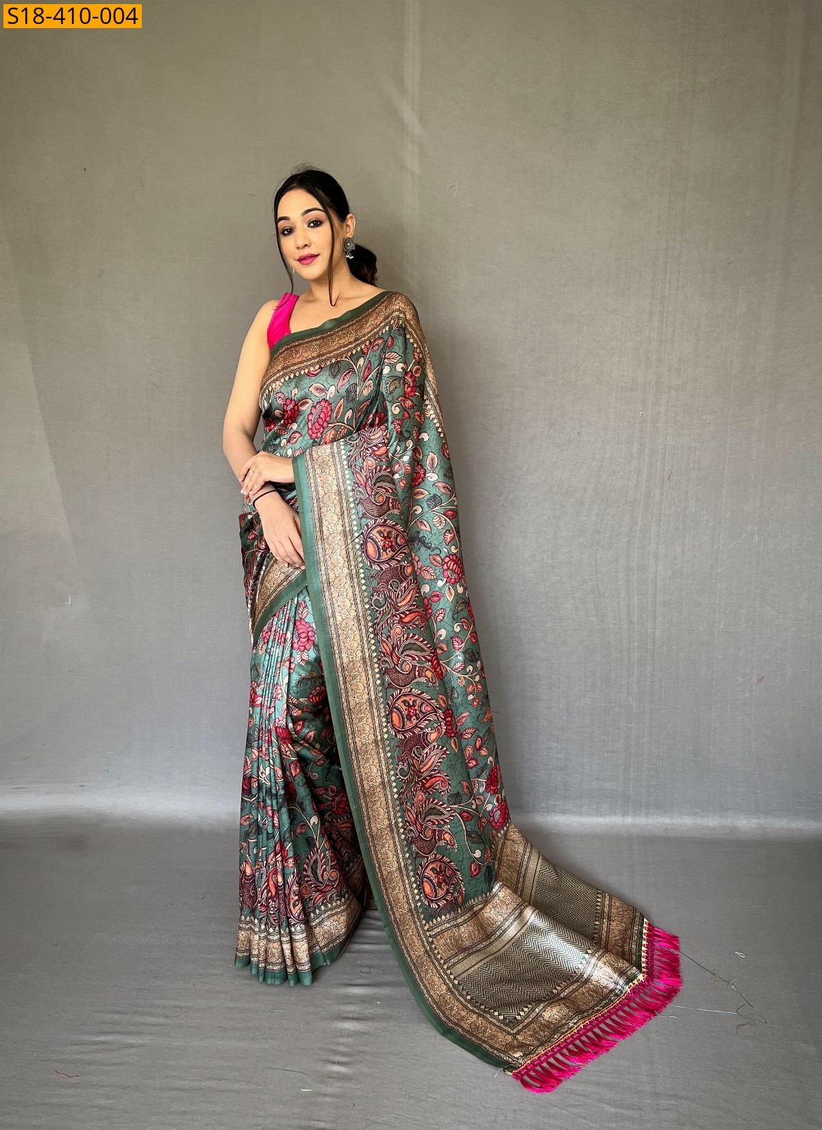 Green Fancy Soft Silk sarees